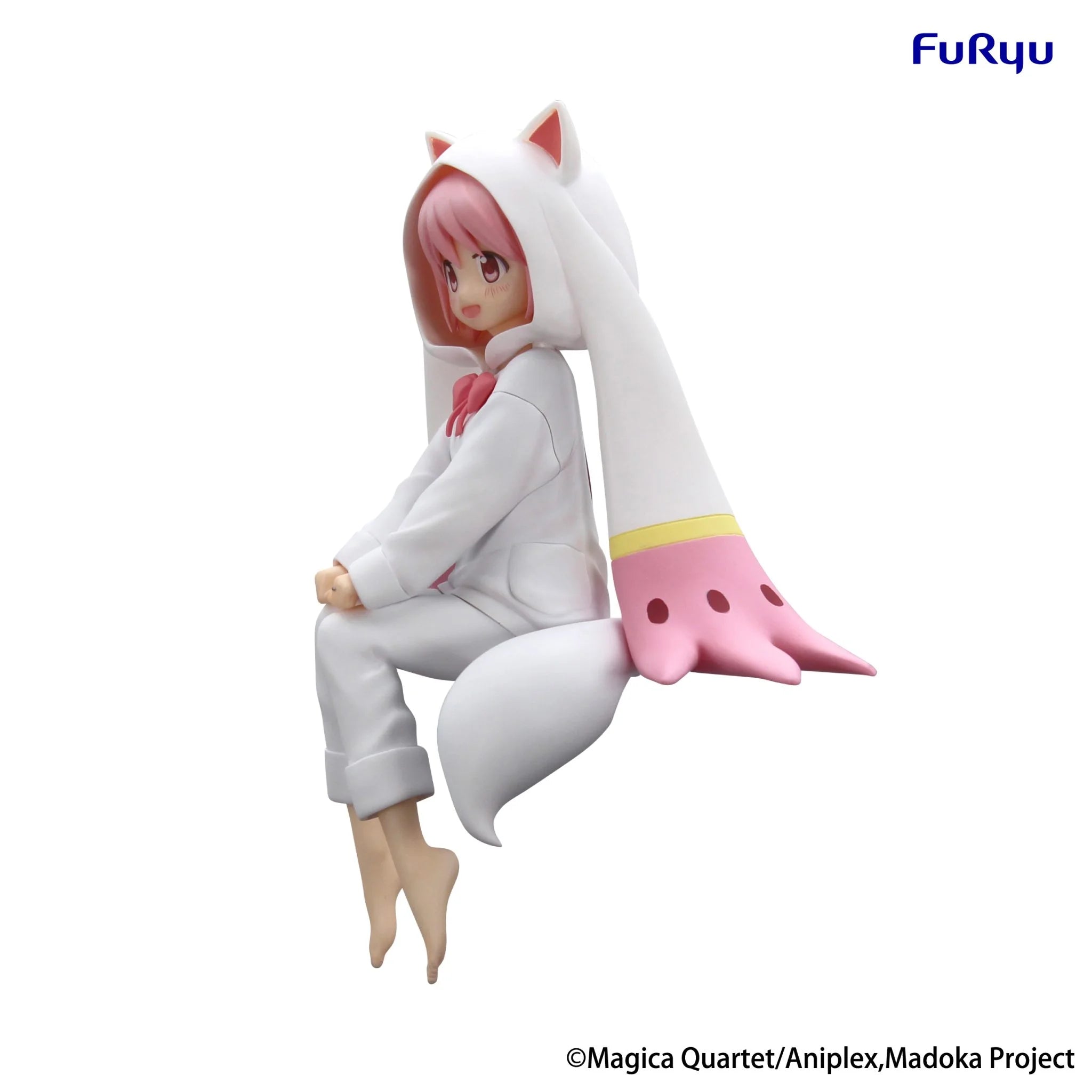 Puella Magi Madoka Magica Noodle Stopper Figure - Madoka Kaname Kyubey themed Nightwear ver.