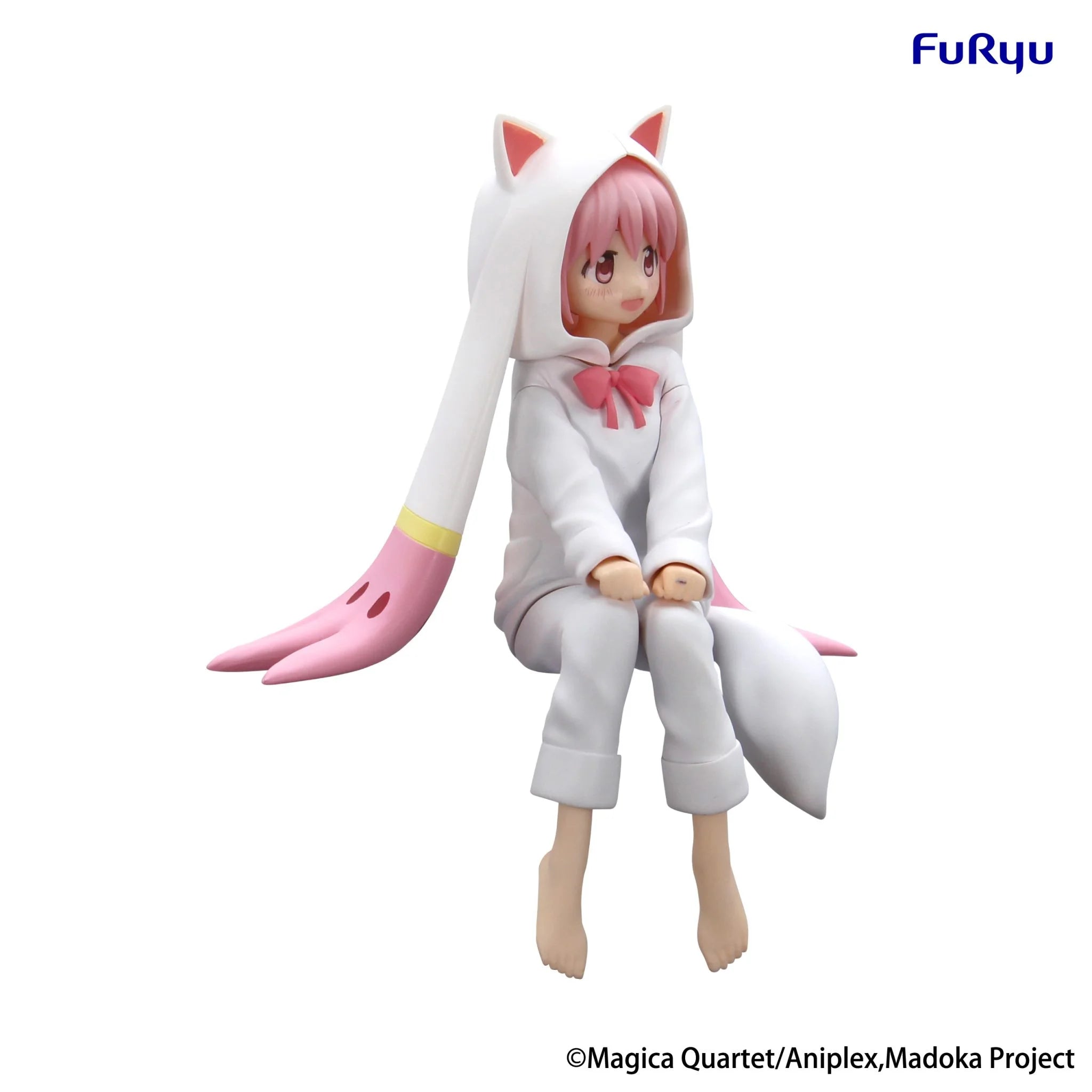 Puella Magi Madoka Magica Noodle Stopper Figure - Madoka Kaname Kyubey themed Nightwear ver.