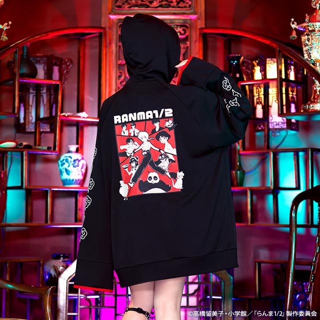 Ranma 1/2 x Listen Flavor - China Jersey Hoodie Black