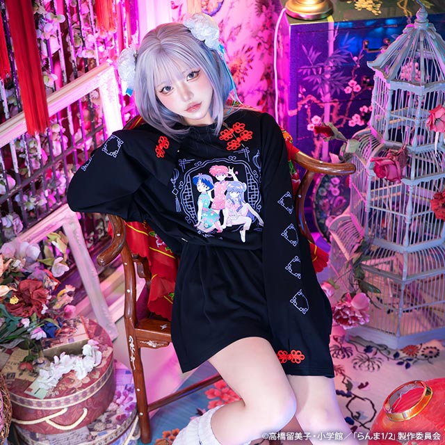 Ranma 1/2 x Listen Flavor - Heroines Beltron T-shirt Black