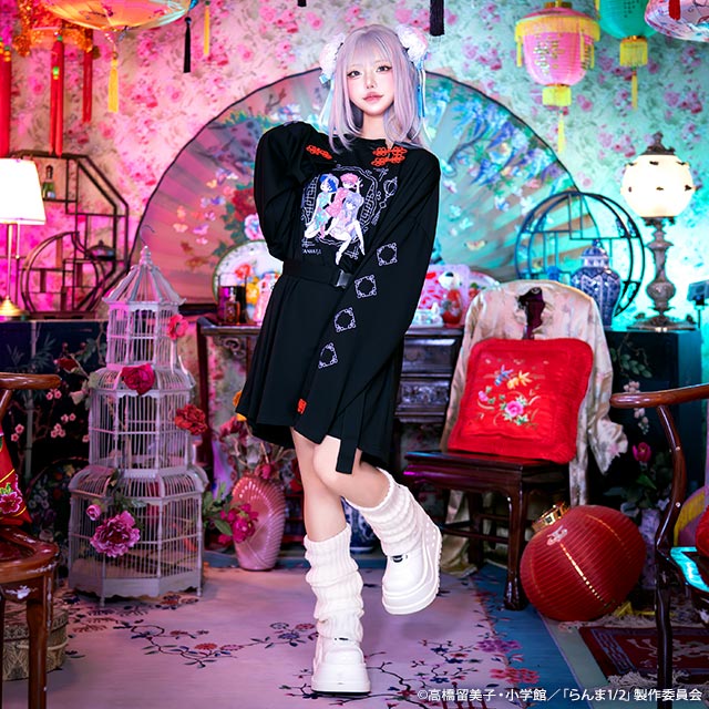 Ranma 1/2 x Listen Flavor - Heroines Beltron T-shirt Black