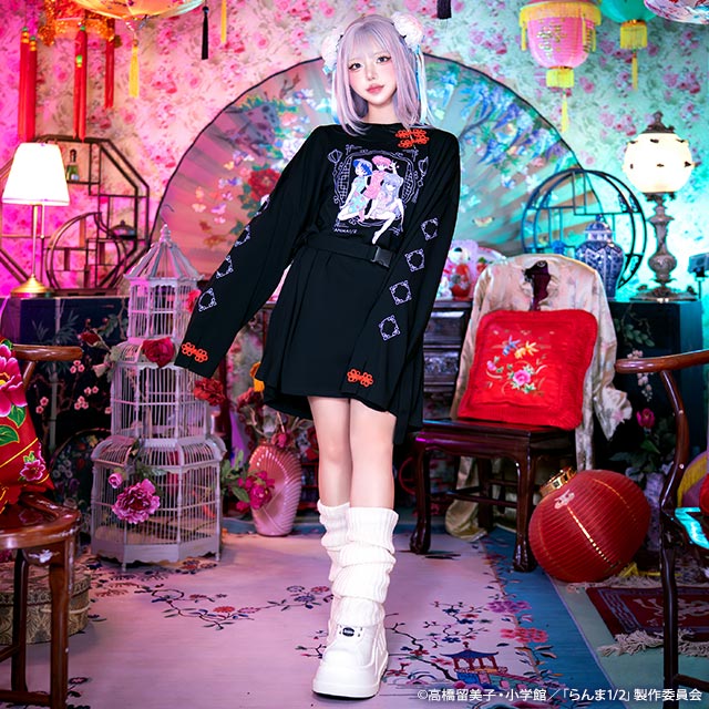 Ranma 1/2 x Listen Flavor - Heroines Beltron T-shirt Black