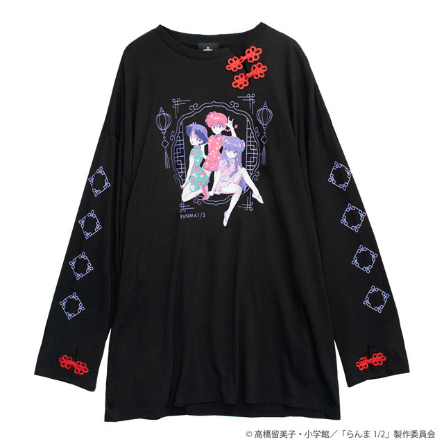 Ranma 1/2 x Listen Flavor - Heroines Beltron T-shirt Black