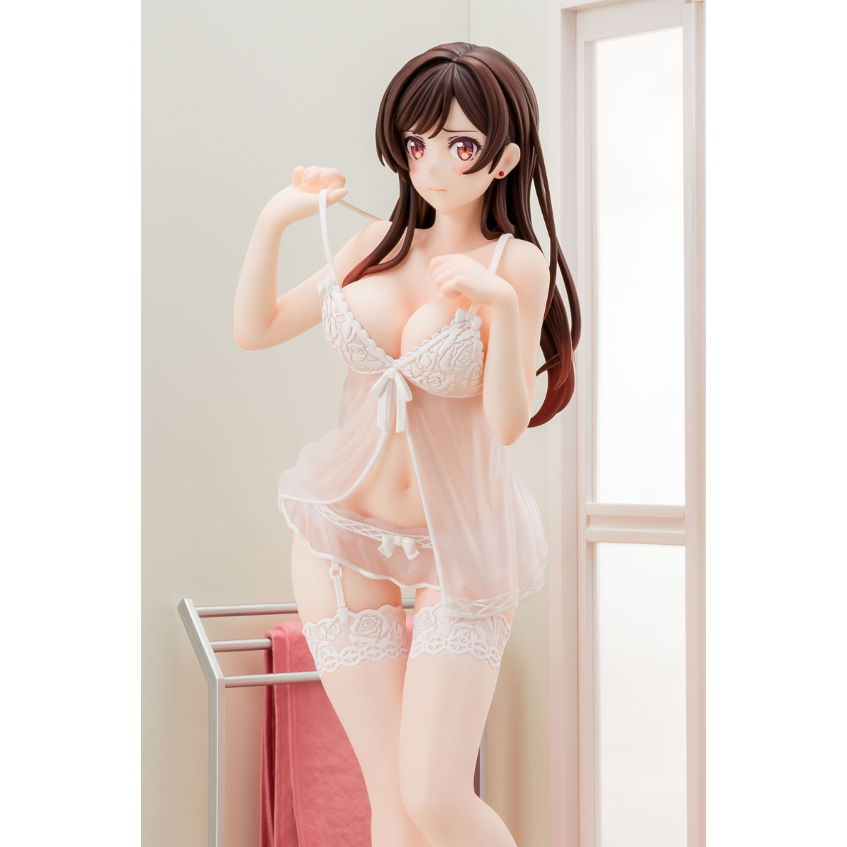 Rent a Girlfriend Completed Figure - Mizuhara Chizuru See-through Lingerie Figure Angel White Ver. 1/6