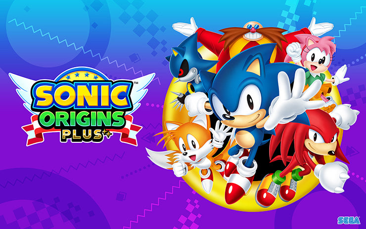 SONIC ORIGINS PLUS DX PACK EBTEN LIMITED PS4 - T-SHIRT - ACRYLIC STAND - TOWEL - COVER - ARTBOOK