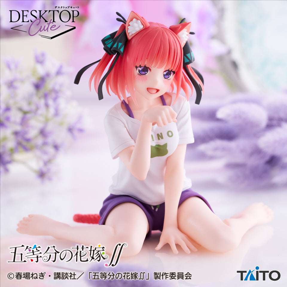 THE QUINTESSENTIAL QUINTUPLETS FIGURE - DESKTOP CUTE NAKANO NINO CAT ROOM WEAR VER.