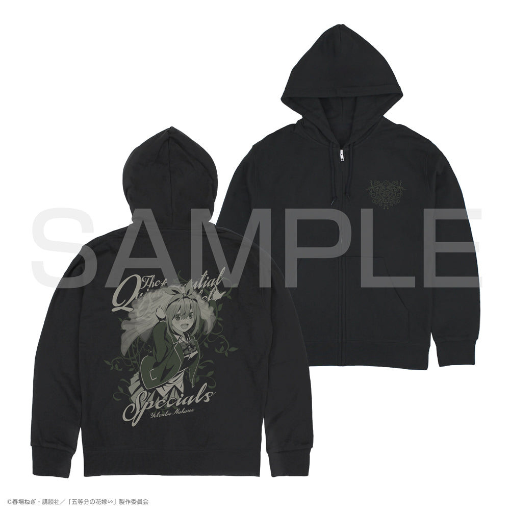 The Quintessential Quintuplets Zip Hoodie - Yotsuba Nakano Black Version