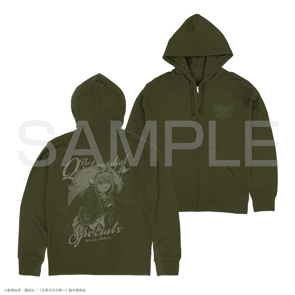 The Quintessential Quintuplets Zip Hoodie - Yotsuba Nakano Moss Version
