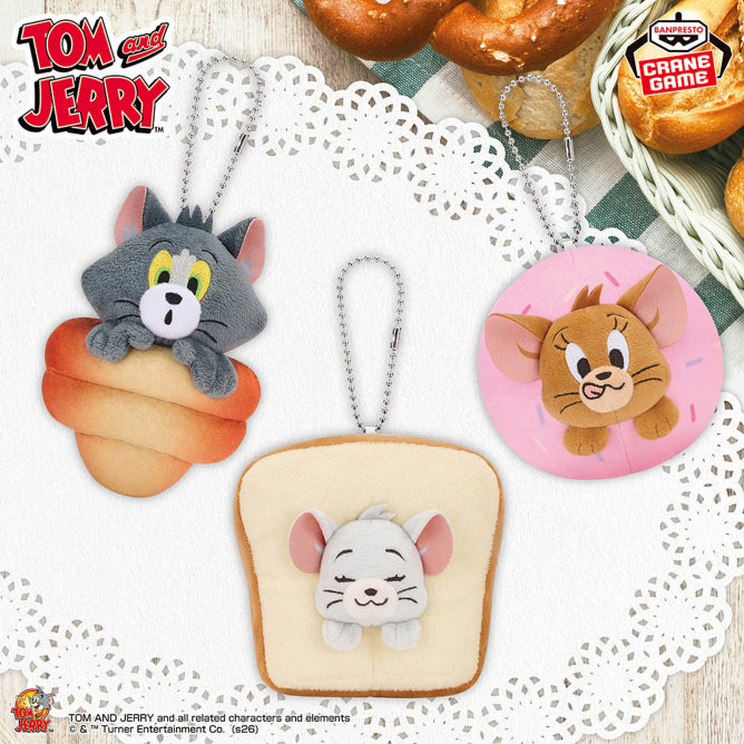 Tom & Jerry Ball Chain Plush Toys - Yummy Bread Complete Set Of 3 Types