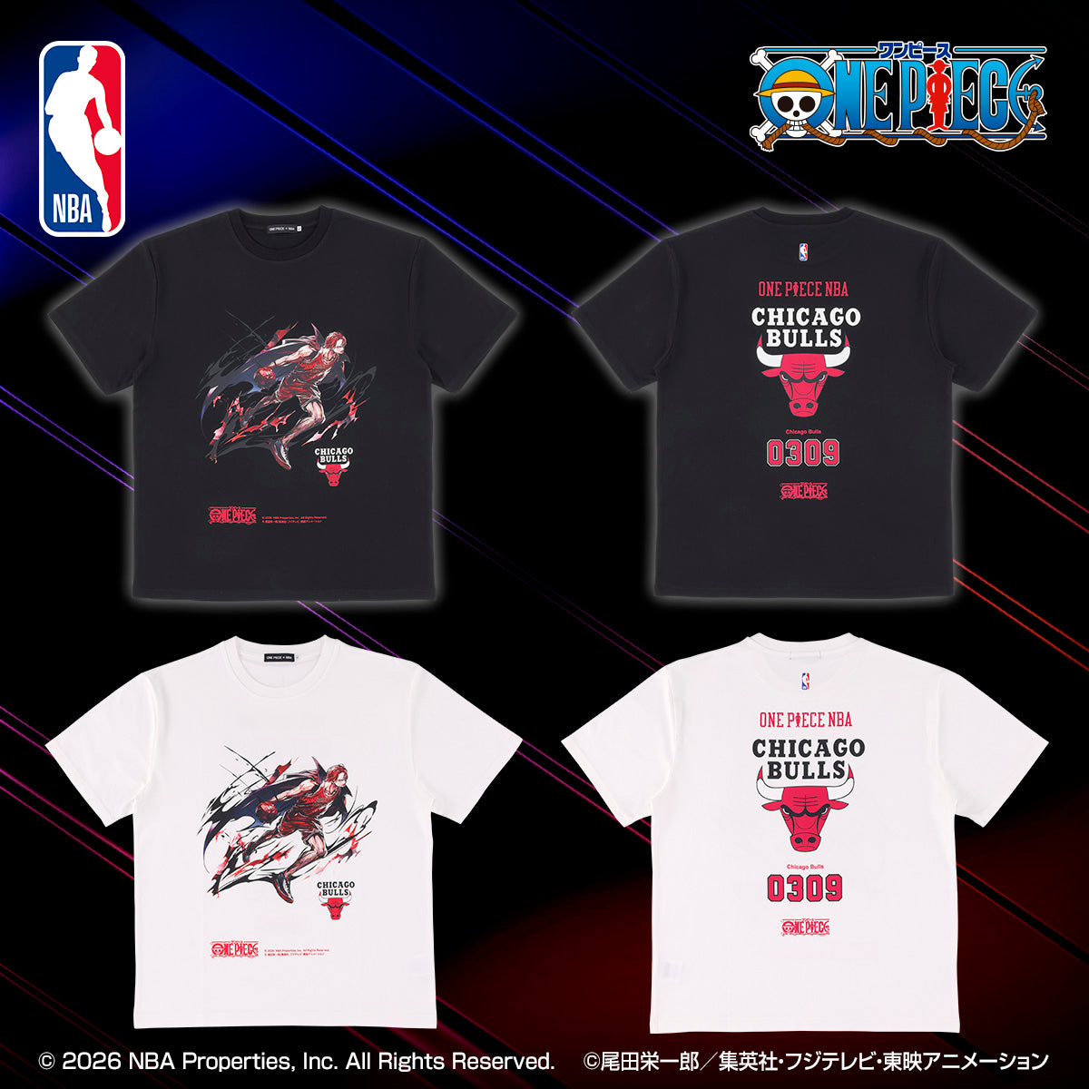 One Piece x NBA - T-Shirts (7 Types)