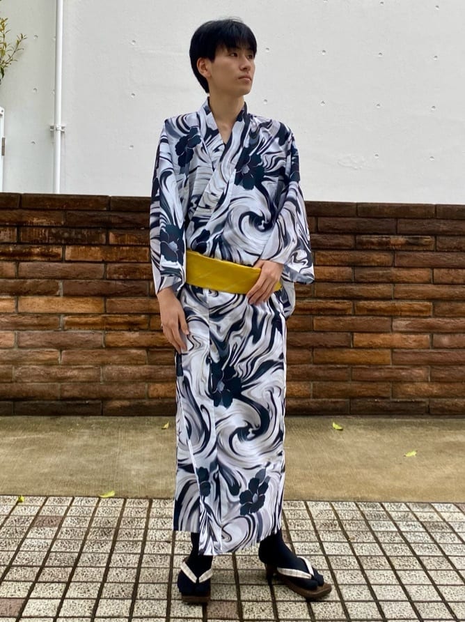 Jujutsu Kaisen Hidden Inventory / Prematured Death Furifu Men's Yukata + Heko Obi Set - Geto Suguru