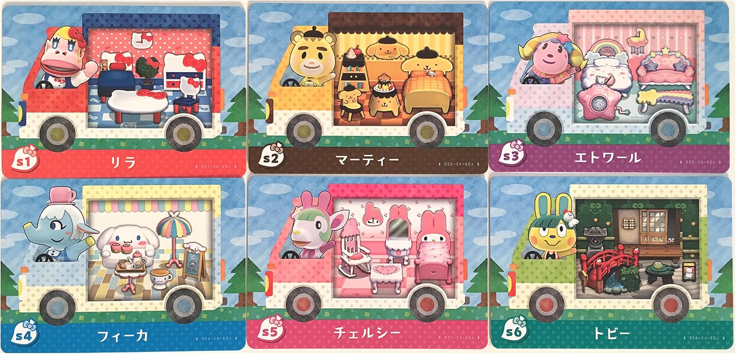 Animal Crossing Sanrio Collaboration amiibo Cards – 6-Card Set