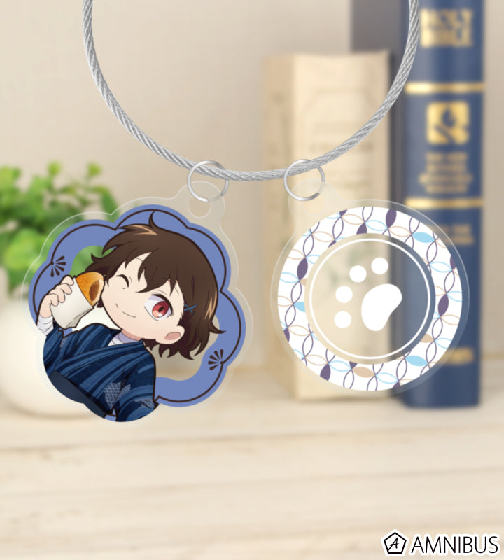 Yukata Food Walk Ver. Double Wire Acrylic Keychain - Osamu Dazai - official image 4