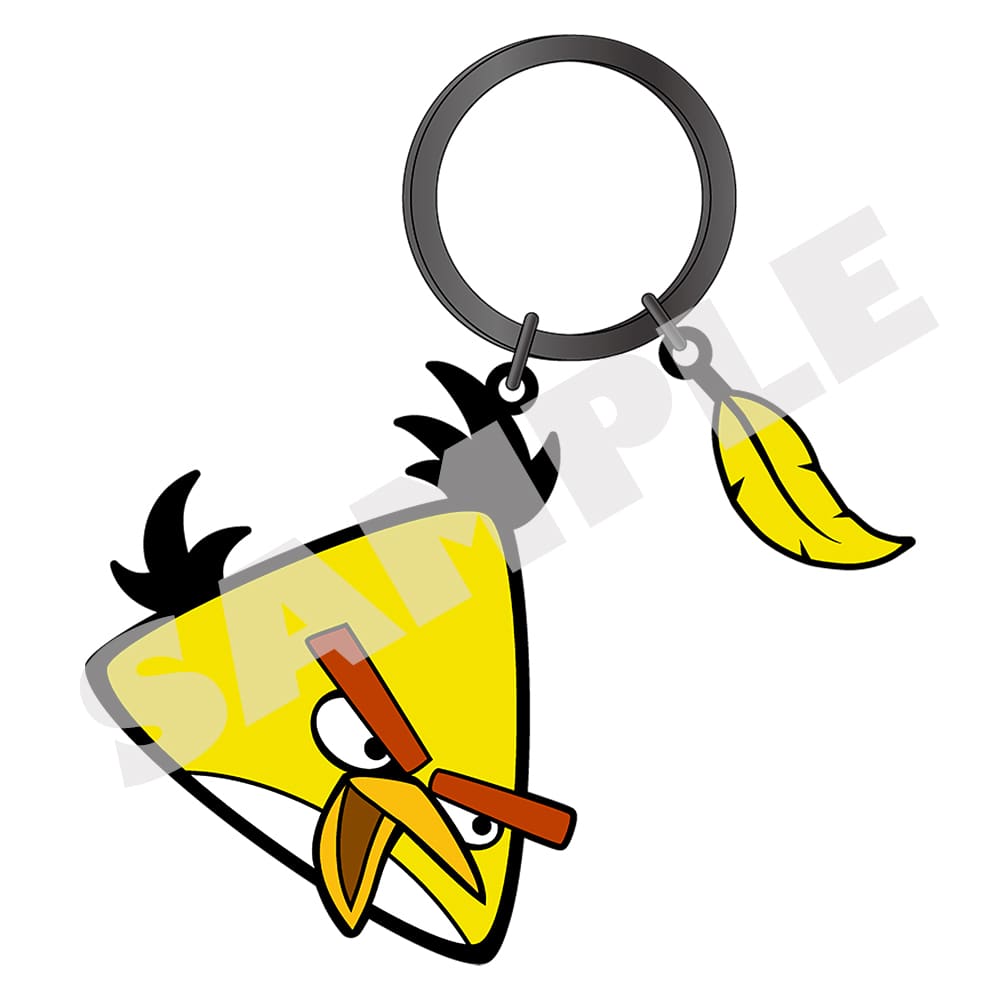 Angry Birds Chuck metal keychain, official view 2
