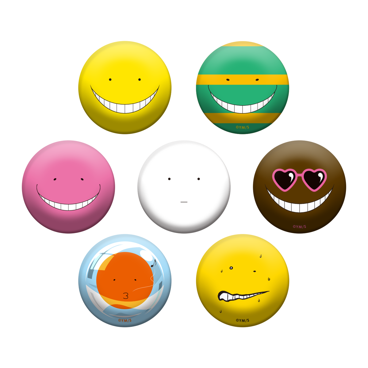 Assassination Classroom – Yusei Matsui Exhibition Korosensei Glass Magnet RANDOM - official product illustration (additional copy)