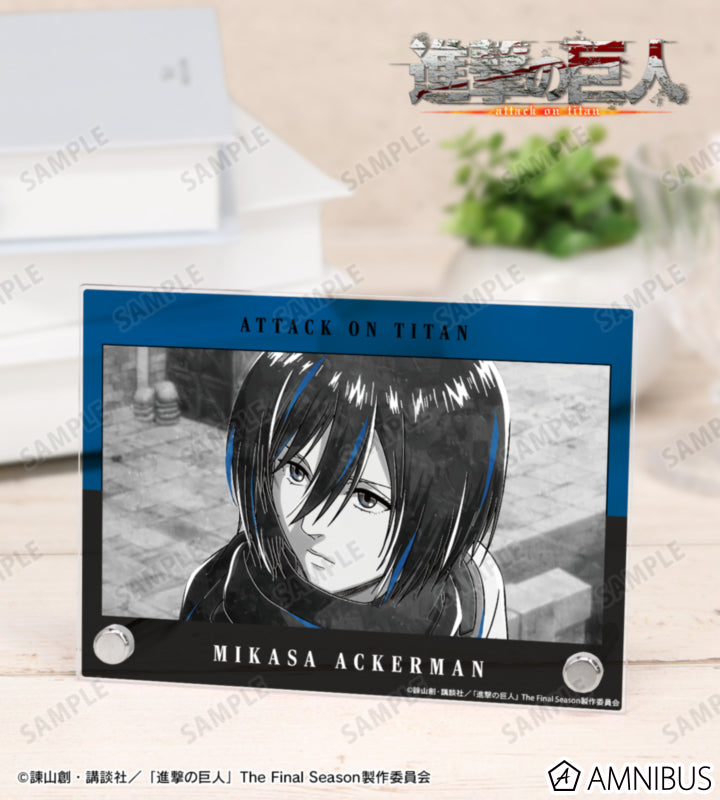 Attack on Titan Ani-Art BLACK LABEL Vol. 3 - A6 Acrylic Panels Mikasa Ackerman, official product view 1
