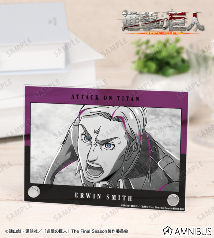Attack on Titan Ani-Art BLACK LABEL Vol. 3 - A6 Acrylic Panels Erwin Smith, official product view 1