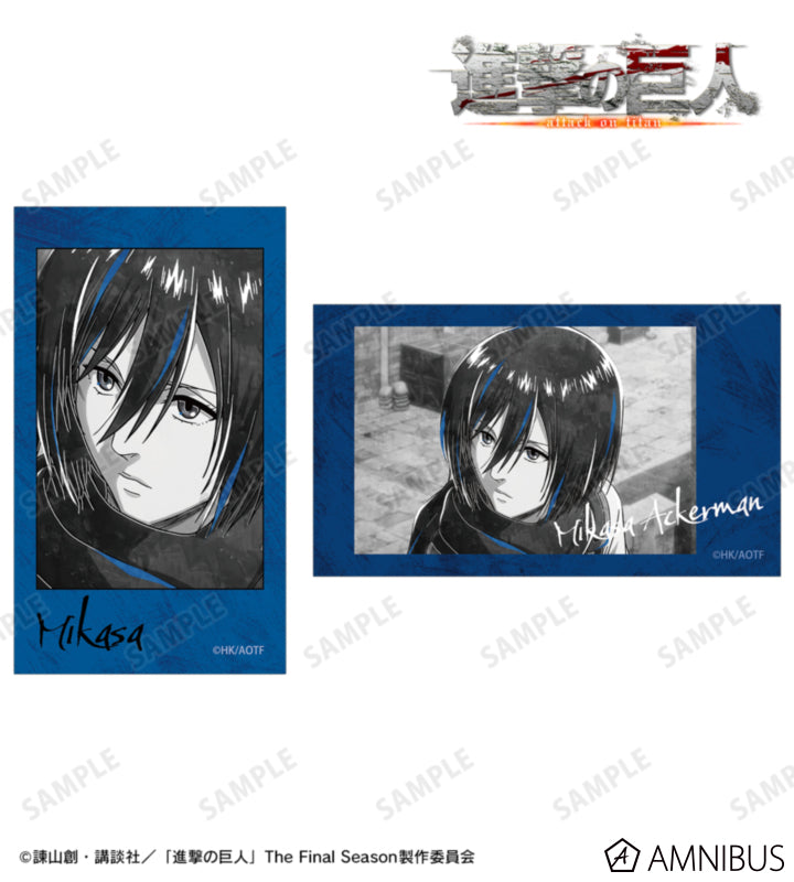 Attack on Titan Ani-Art BLACK LABEL Vol. 3 - Two-Piece Ani-Frame Card Sets Mikasa Ackerman, official product view 1