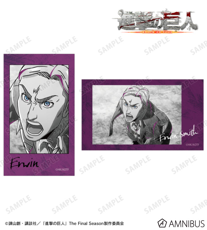 Attack on Titan Ani-Art BLACK LABEL Vol. 3 - Two-Piece Ani-Frame Card Sets Erwin Smith, official product view 1