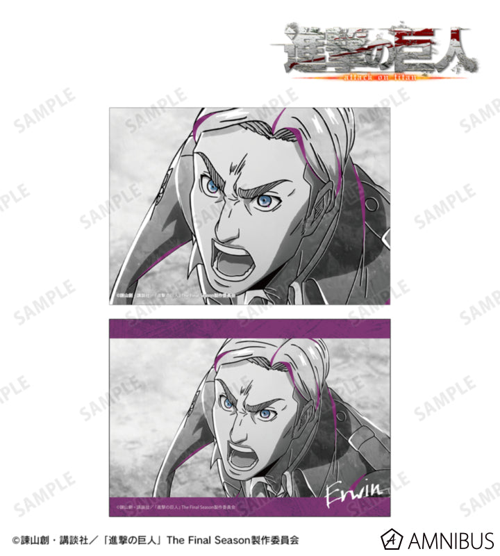 Attack on Titan Ani-Art BLACK LABEL Vol. 3 - Two-Piece Bromide Print Sets Erwin Smith, official product view 1