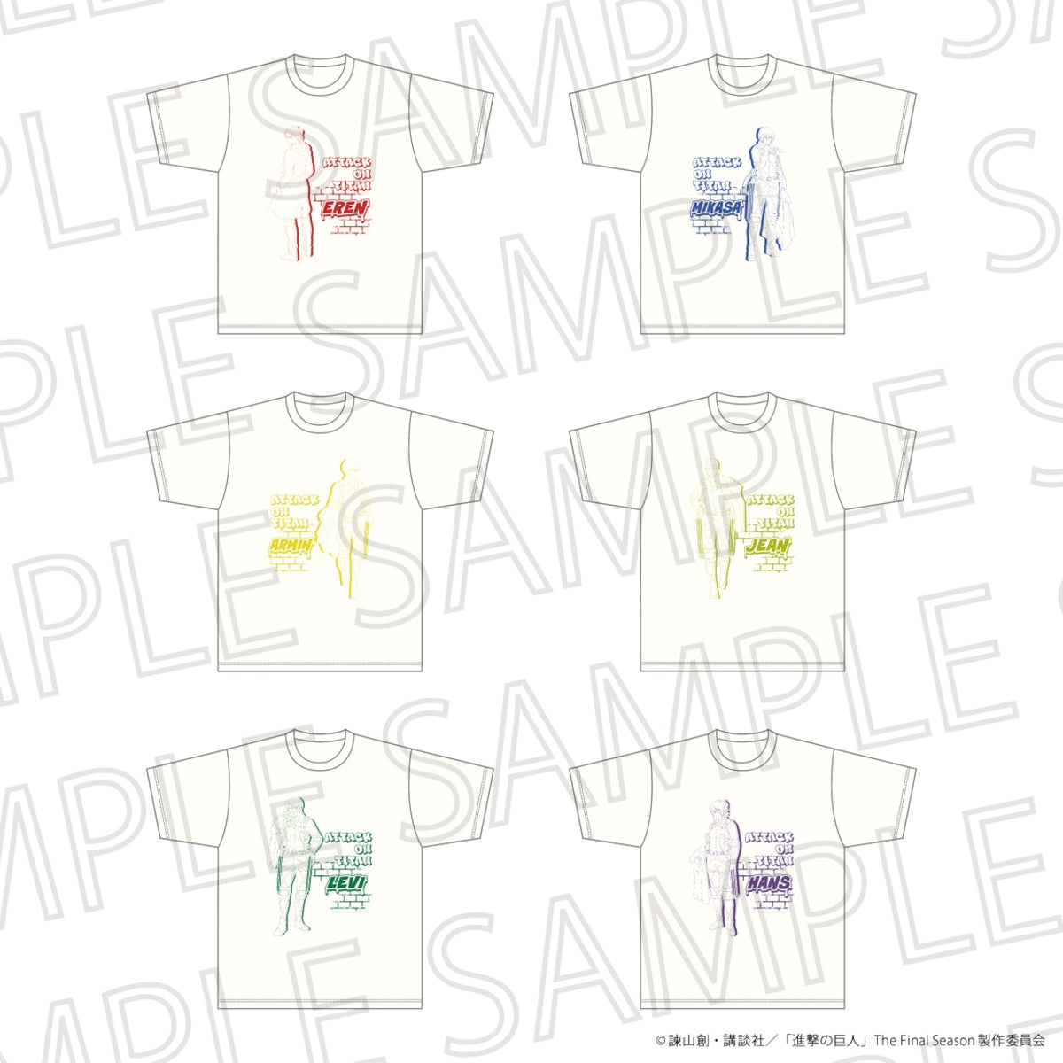 Attack on Titan The Final Season shirts - Complete Set