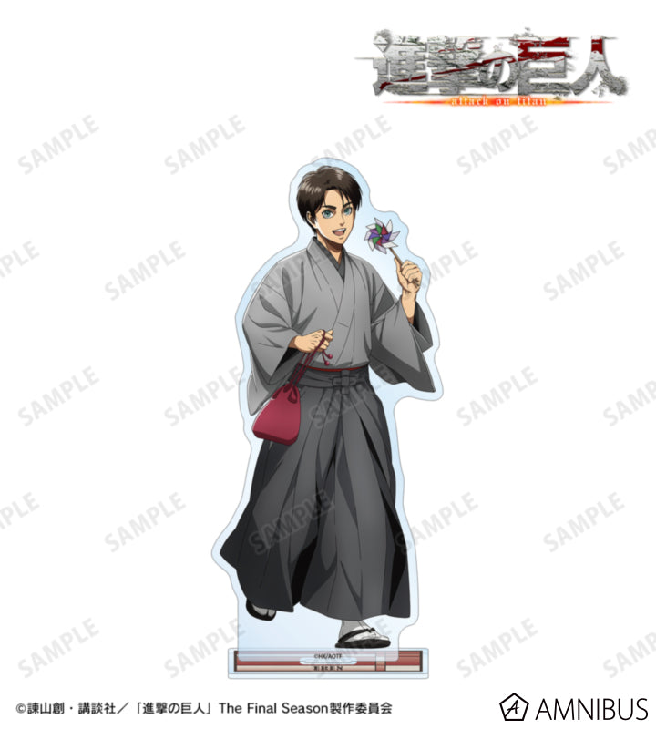 Attack on Titan Kimono Ver. BIG Acrylic Stands - Eren Yeager, official view 1