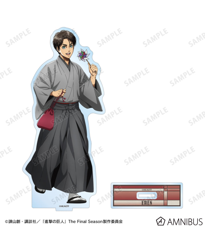 Attack on Titan Kimono Ver. BIG Acrylic Stands - Eren Yeager, official view 2
