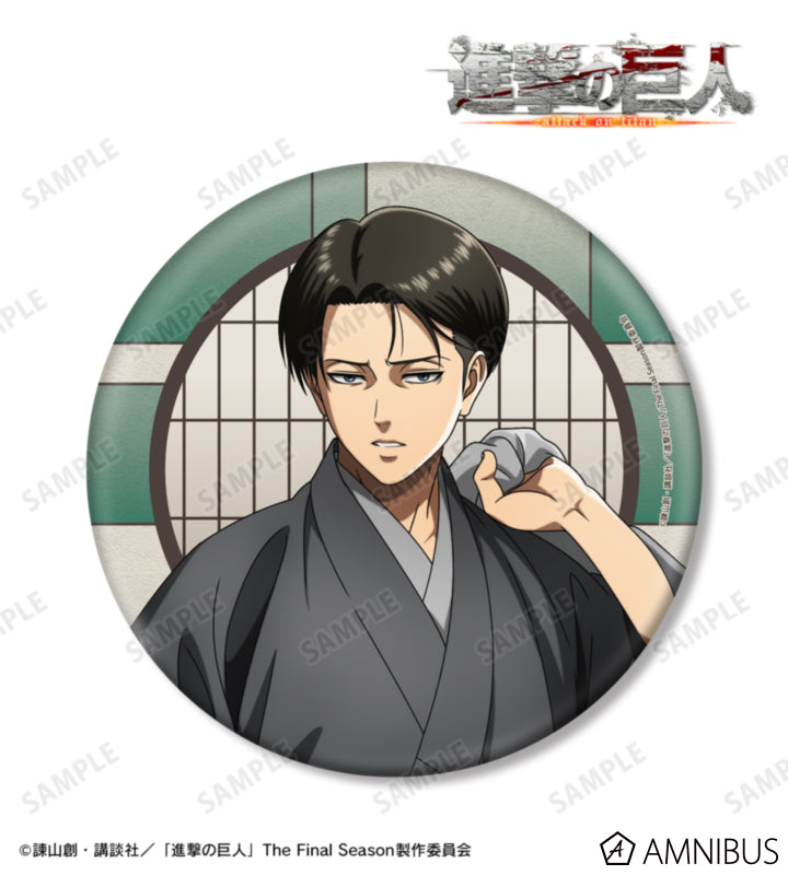 Attack on Titan Kimono Ver. BIG Badges - Levi Ackerman, official view 1
