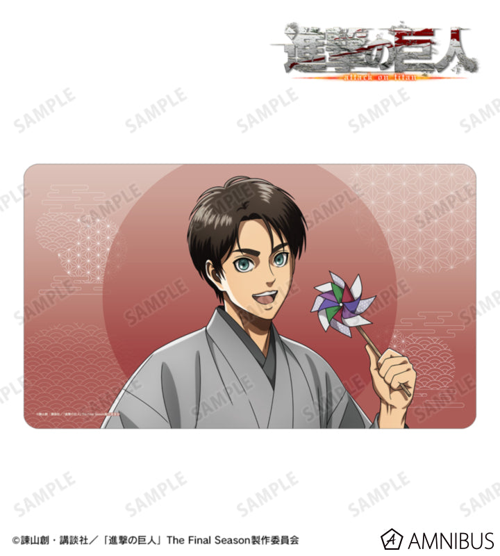 Attack on Titan Kimono Ver. Desk Mats - Eren Yeager, official view 1