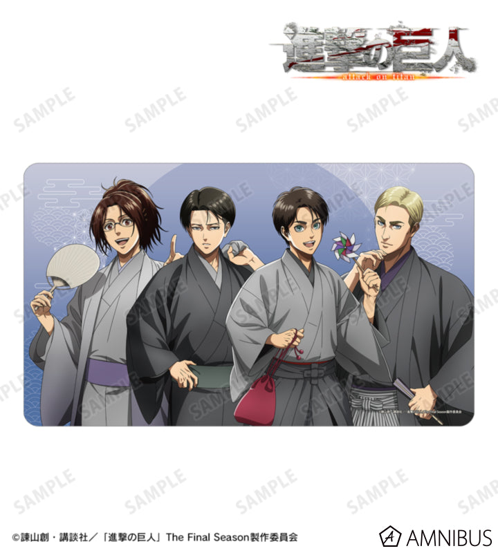 Attack on Titan Kimono Ver. Desk Mats - Group Illustration, official view 1