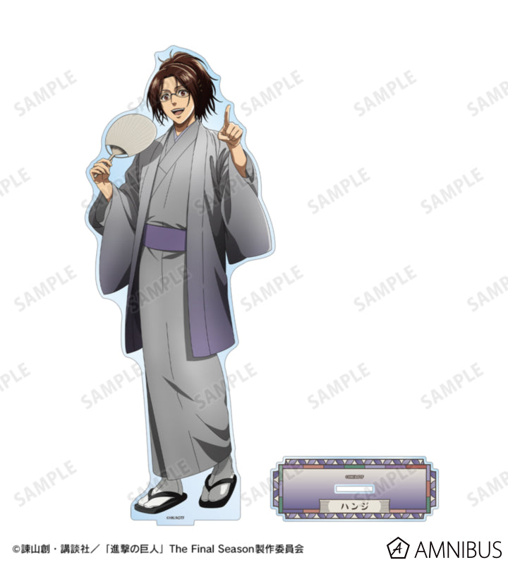Attack on Titan Kimono Ver. Extra Large Acrylic Stands - Hange Zoe, official view 2