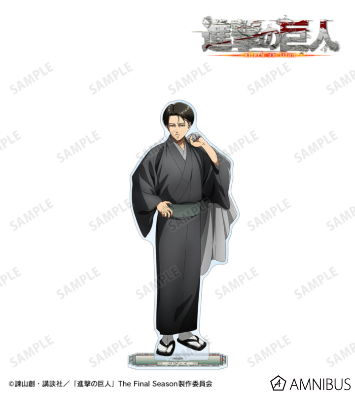 Attack on Titan Kimono Ver. Extra Large Acrylic Stands - Levi Ackerman, official view 1