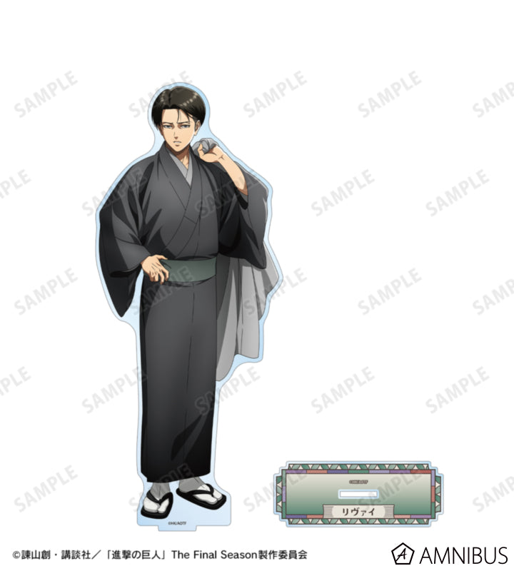 Attack on Titan Kimono Ver. Extra Large Acrylic Stands - Levi Ackerman, official view 2