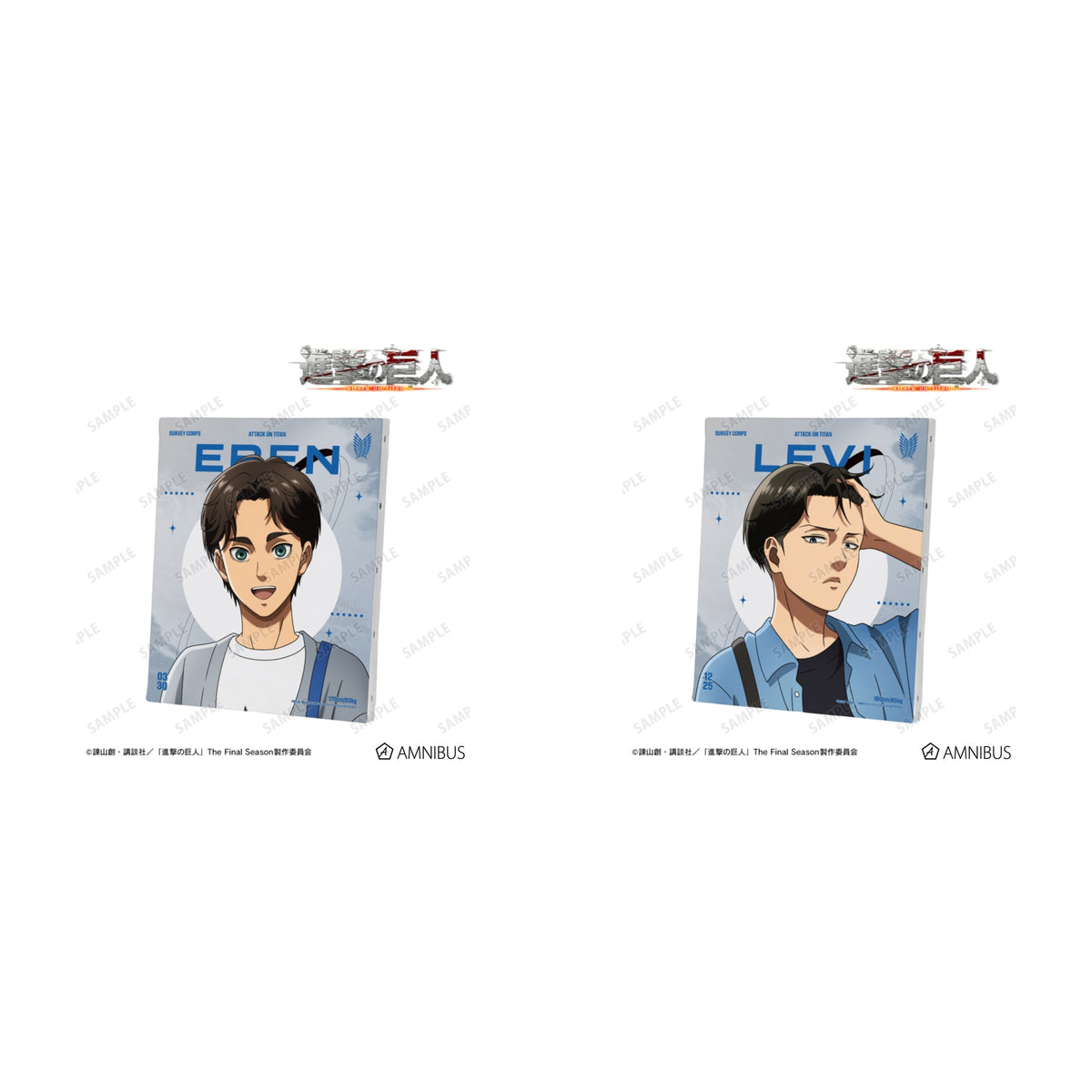 Attack on Titan Similar Look Ver. Vol. 2 - F3 Canvas Boards complete set showing all 2 character designs