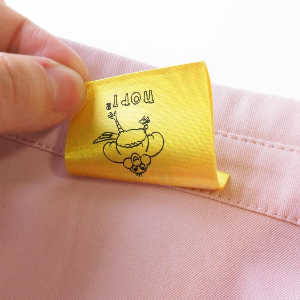 Banana Fish Eiji Okumura Pink Shirt - Image Edition - Reverse neck label with nori²-kun