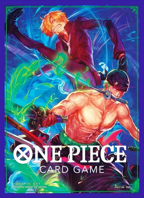 BANDAI ONE PIECE CARD GAME OFFICIAL CARD SLEEVES 5 - ZORO & SANJI JumpIchiban BANDAI ONE PIECE CARD GAME OFFICIAL CARD SLEEVES 5 - ZORO & SANJI JumpIchiban