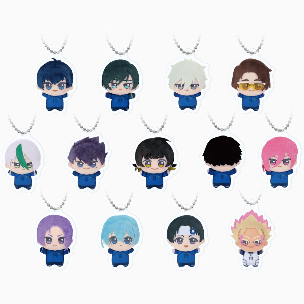 Blue Lock Chibigurumi Photo Acrylic Keychains complete set Uniform Ver.