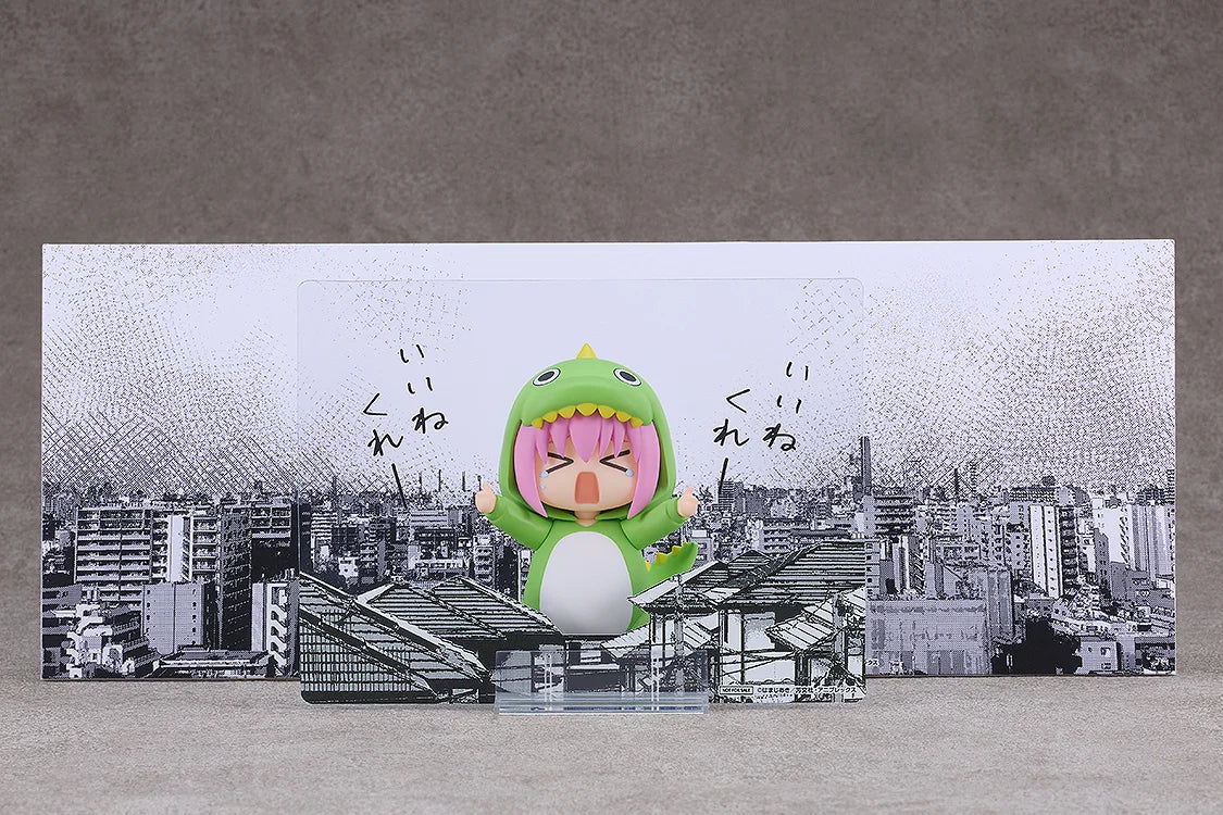 Bocchi The Rock! Nendoroid Hitori Gotoh Attention-Seeking Monster Ver. - display with the included inner paperboard background