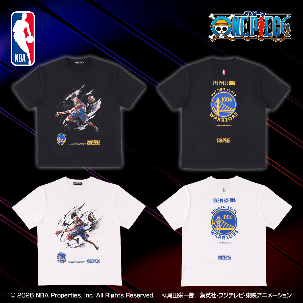 One Piece x NBA - T-Shirts (7 Types)