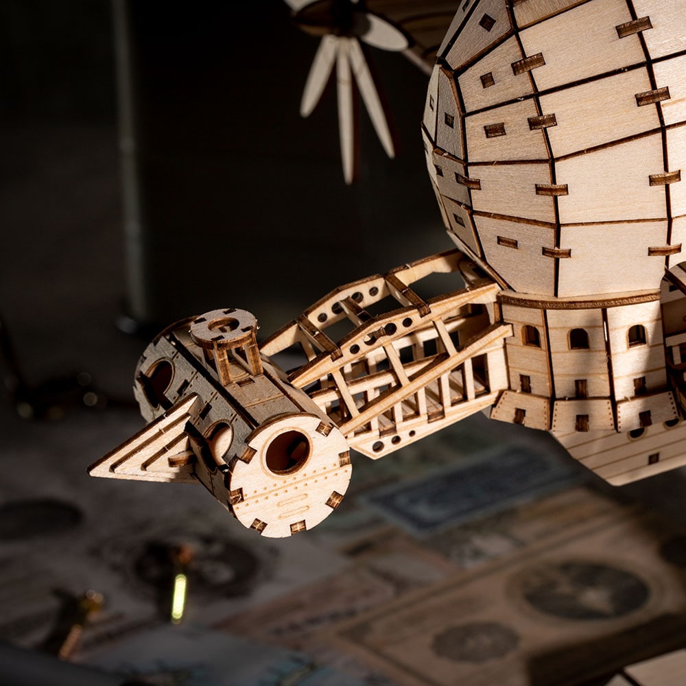 Castle in the Sky ki-gu-mi Wooden Model - Tiger Moth - official view 4