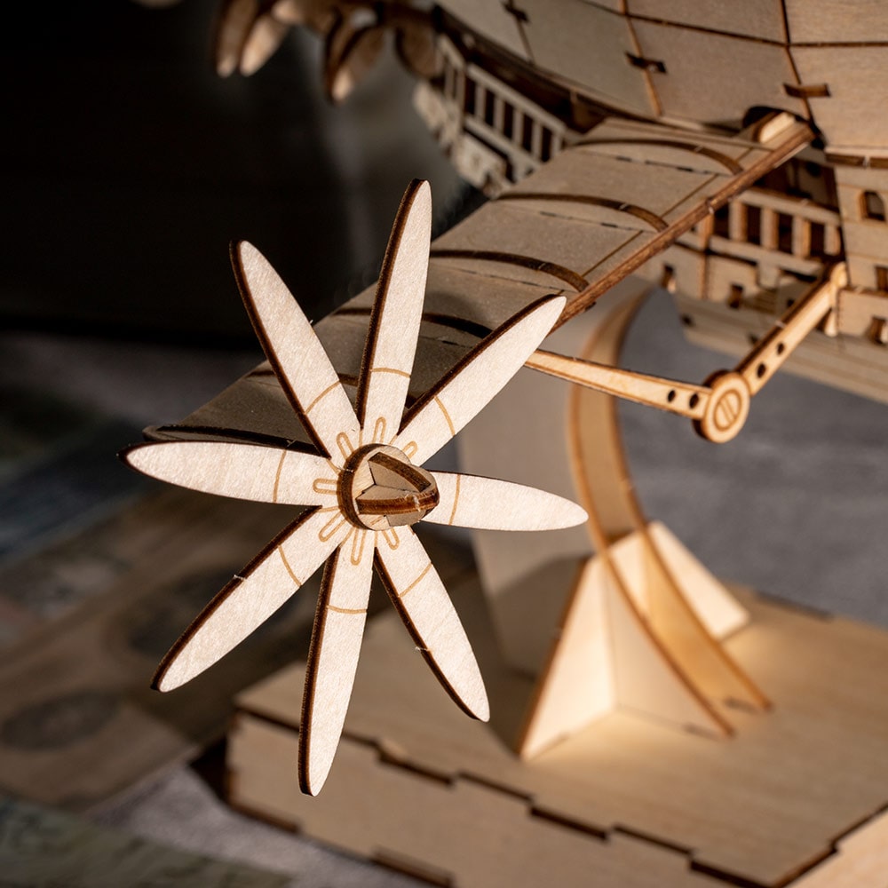 Castle in the Sky ki-gu-mi Wooden Model - Tiger Moth - official view 7