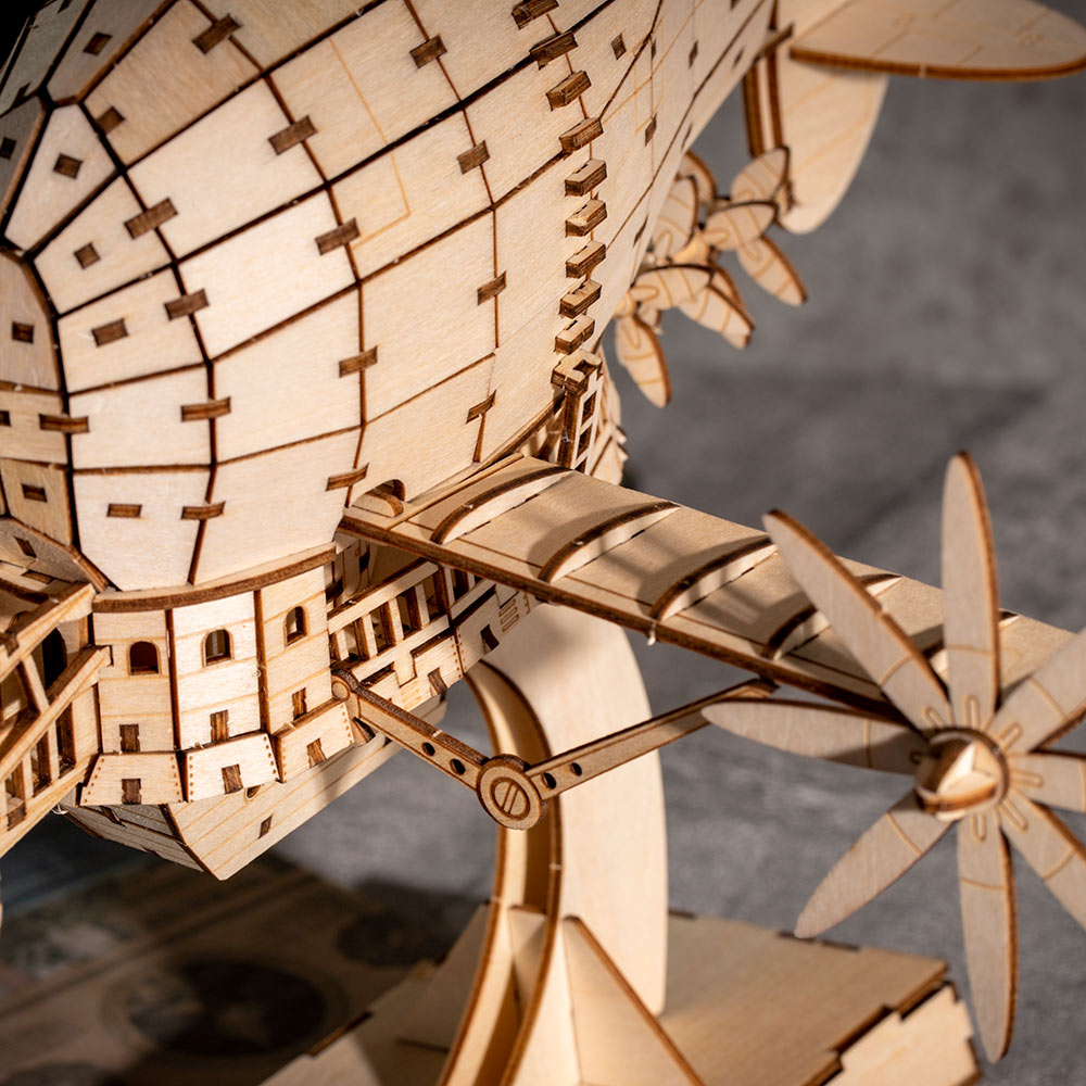 Castle in the Sky ki-gu-mi Wooden Model - Tiger Moth - official view 8