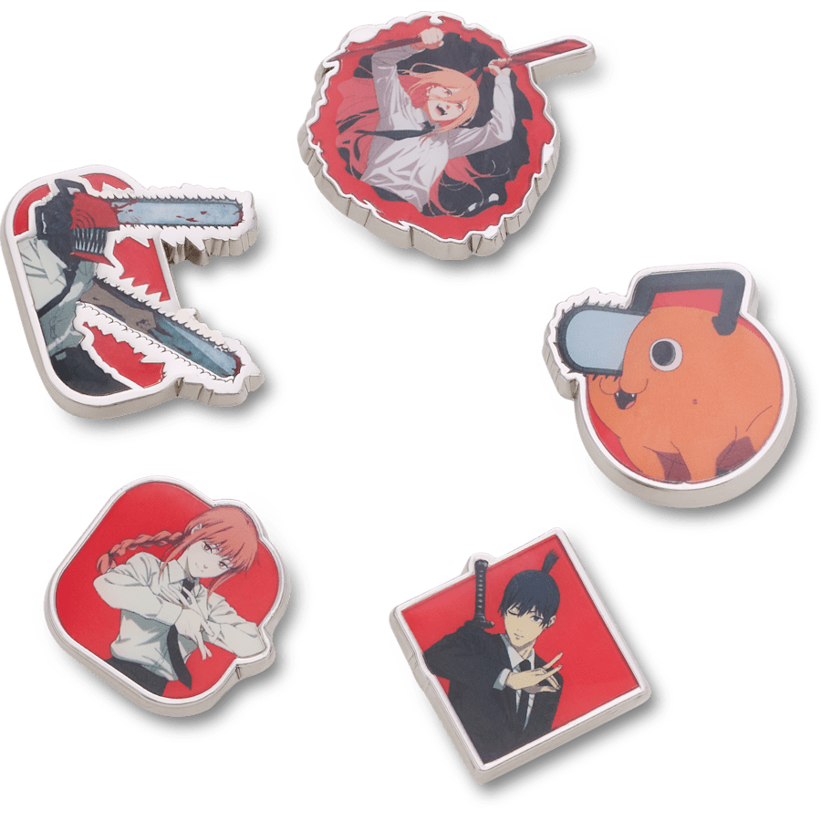 Chainsaw Man x Crocs Jibbitz five charm pack - front view