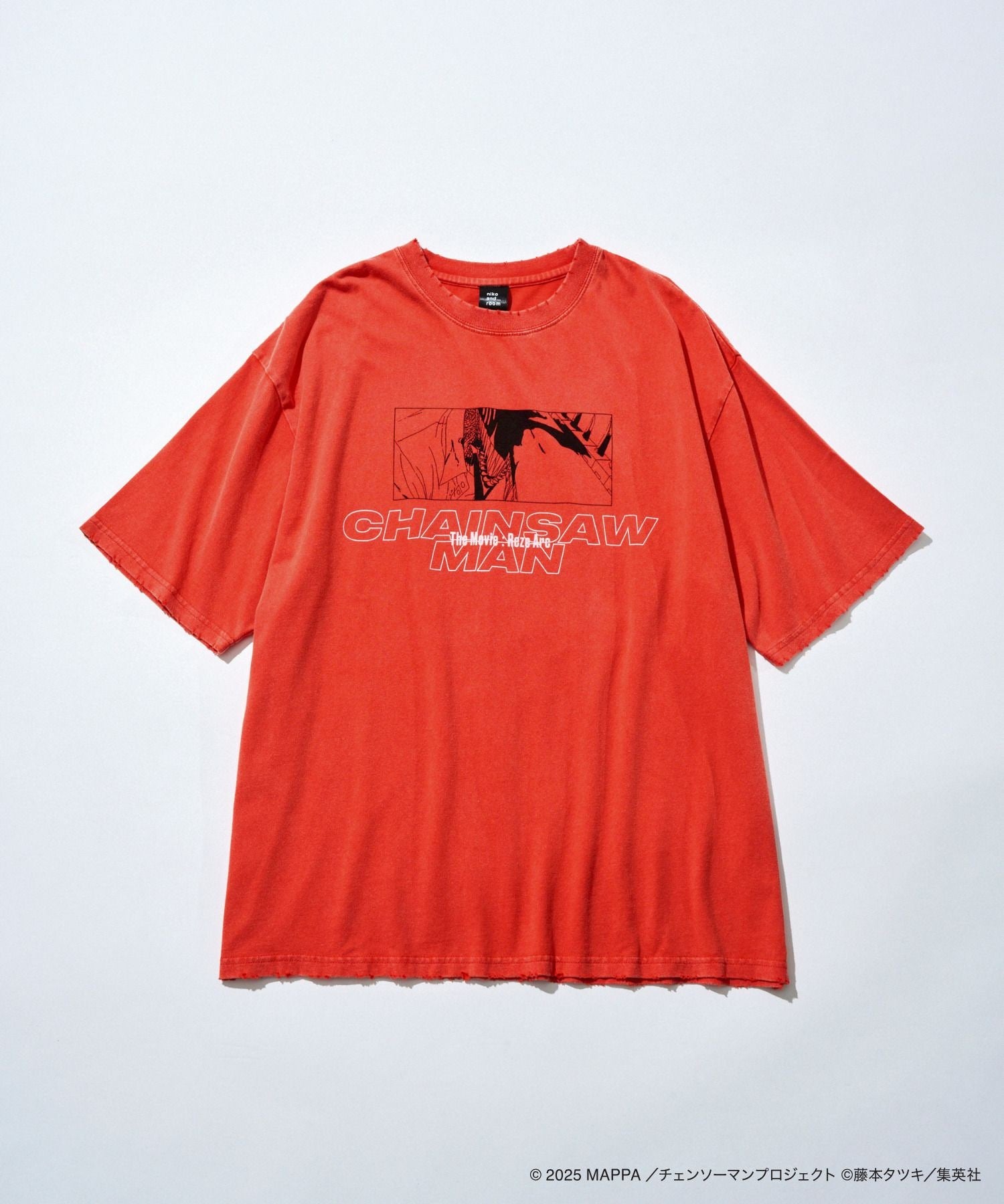 Chainsaw Man x Niko and - Chainsaw Man & Bomb Distressed Graphic T