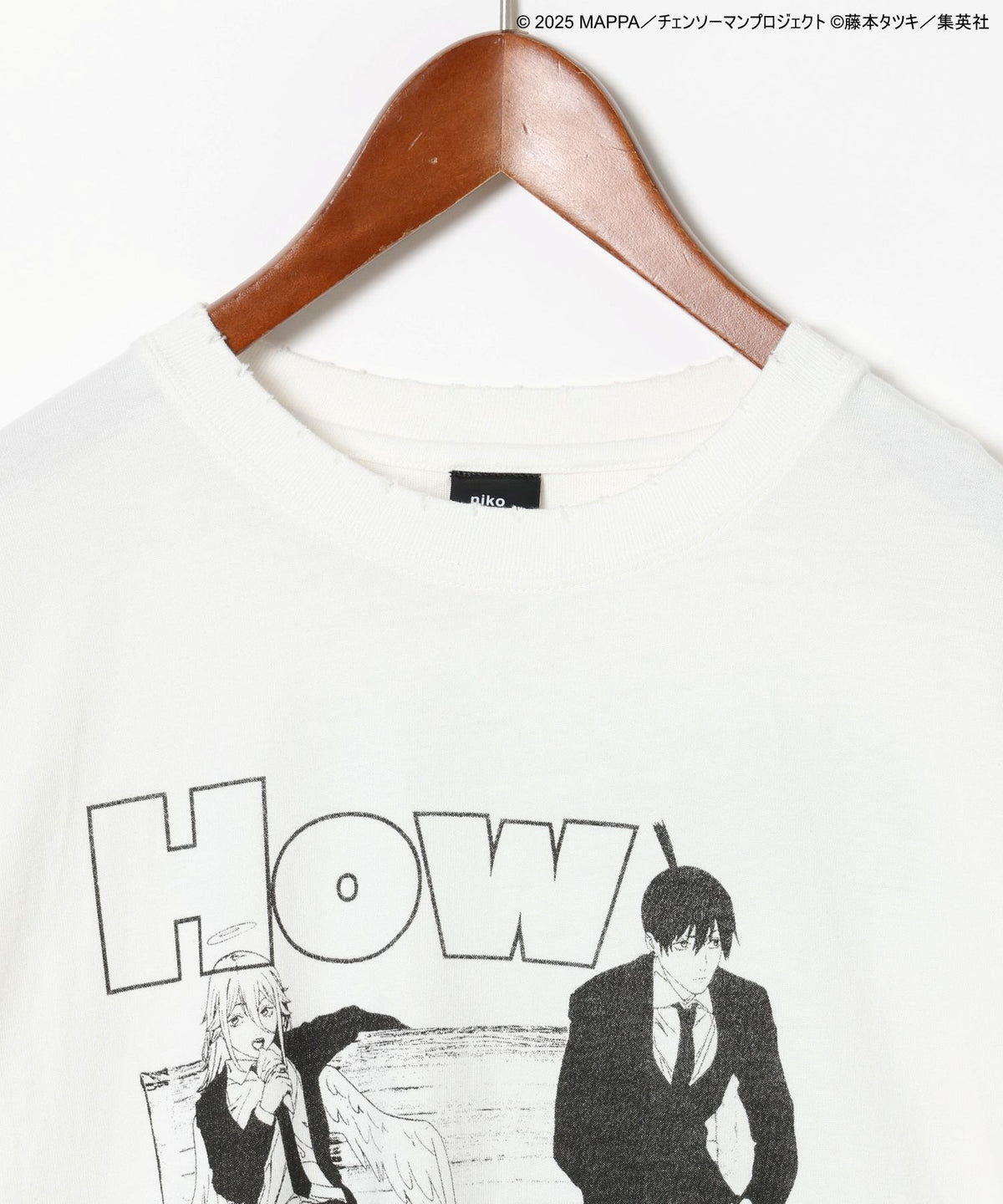 Denji & Aki Distressed Graphic T-Shirt - Off-White - detail 3
