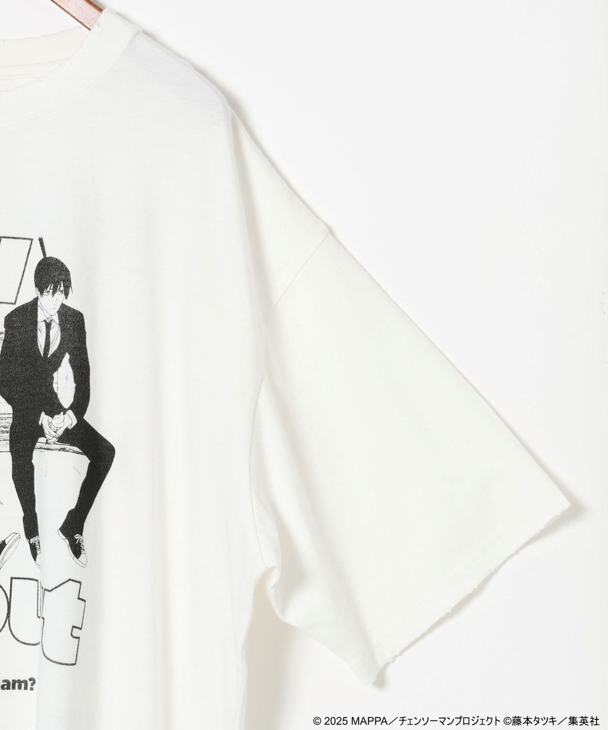 Denji & Aki Distressed Graphic T-Shirt - Off-White - detail 5