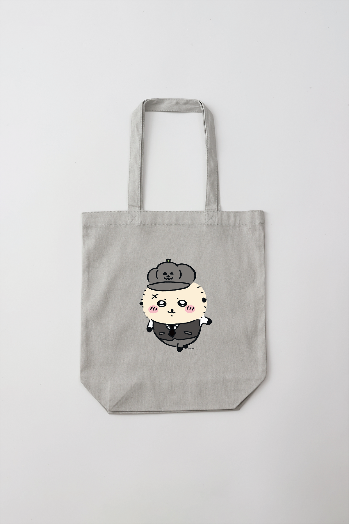 Chiikawa Halloween 2025 Rakko Tote Bag M in Light Gray, official product view 3