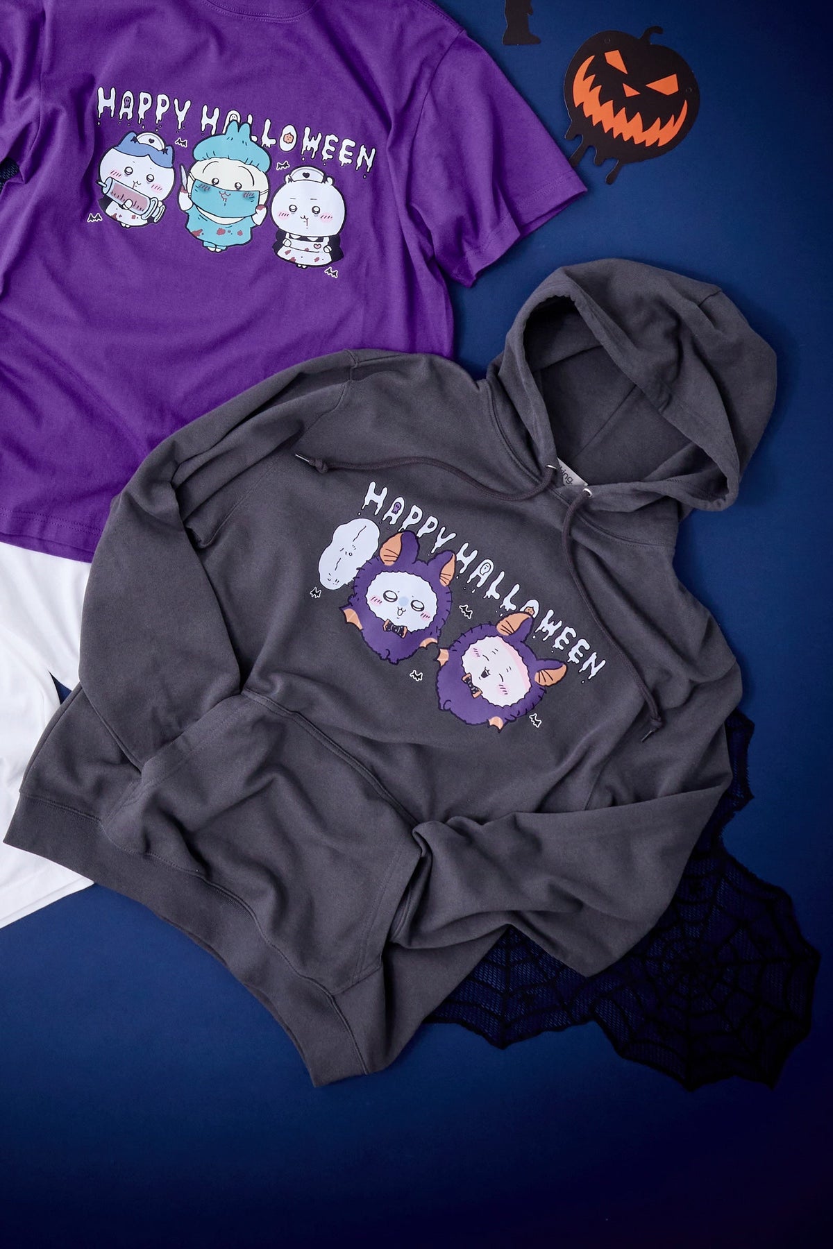 Chiikawa Happy Halloween 2026 Momonga & Furuhonya Pullover Hoodie, official product view 1