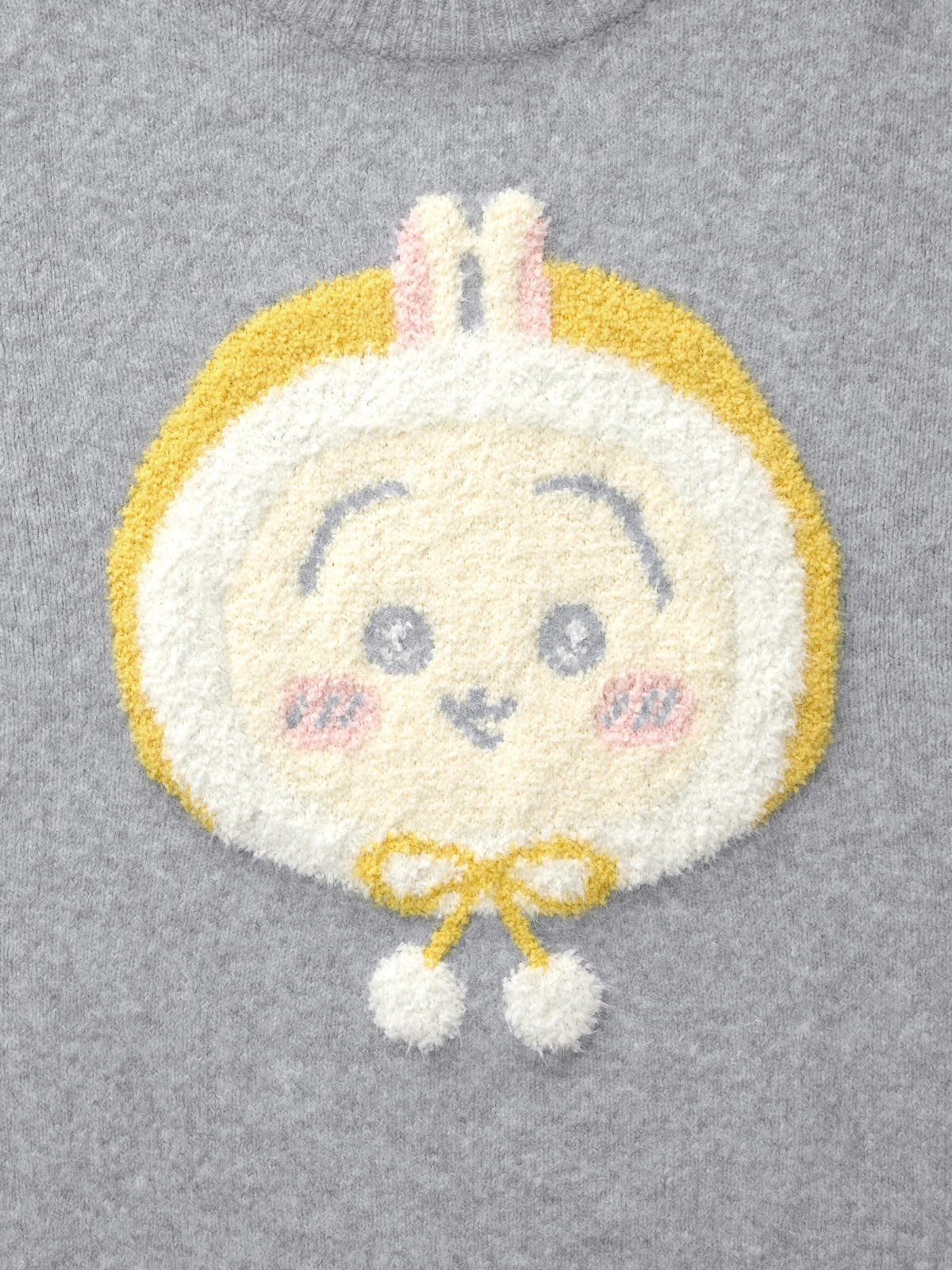 Chiikawa Snow Day Kids' Fluffy Character Knit Sweater — Usagi, character artwork