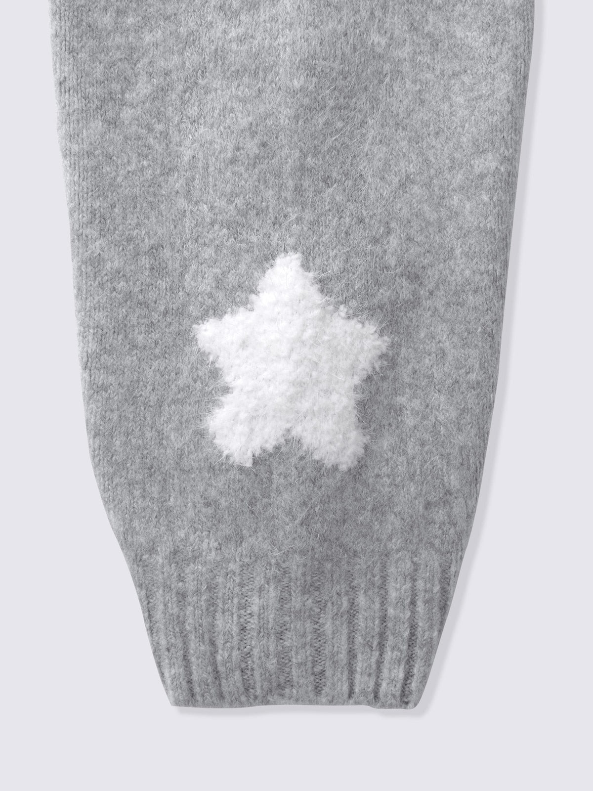 Chiikawa Snow Day Kids' Fluffy Character Knit Sweater — Usagi, sleeve detail